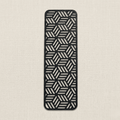 Modern Geometric Illusion Bookmark | Matte Black