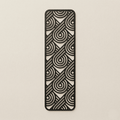 Modern Geometric Illusion Bookmark | Matte Black