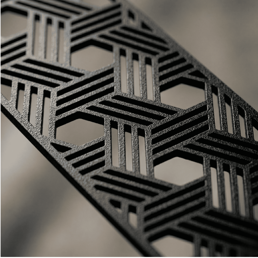 Modern Geometric Illusion Bookmark | Matte Black