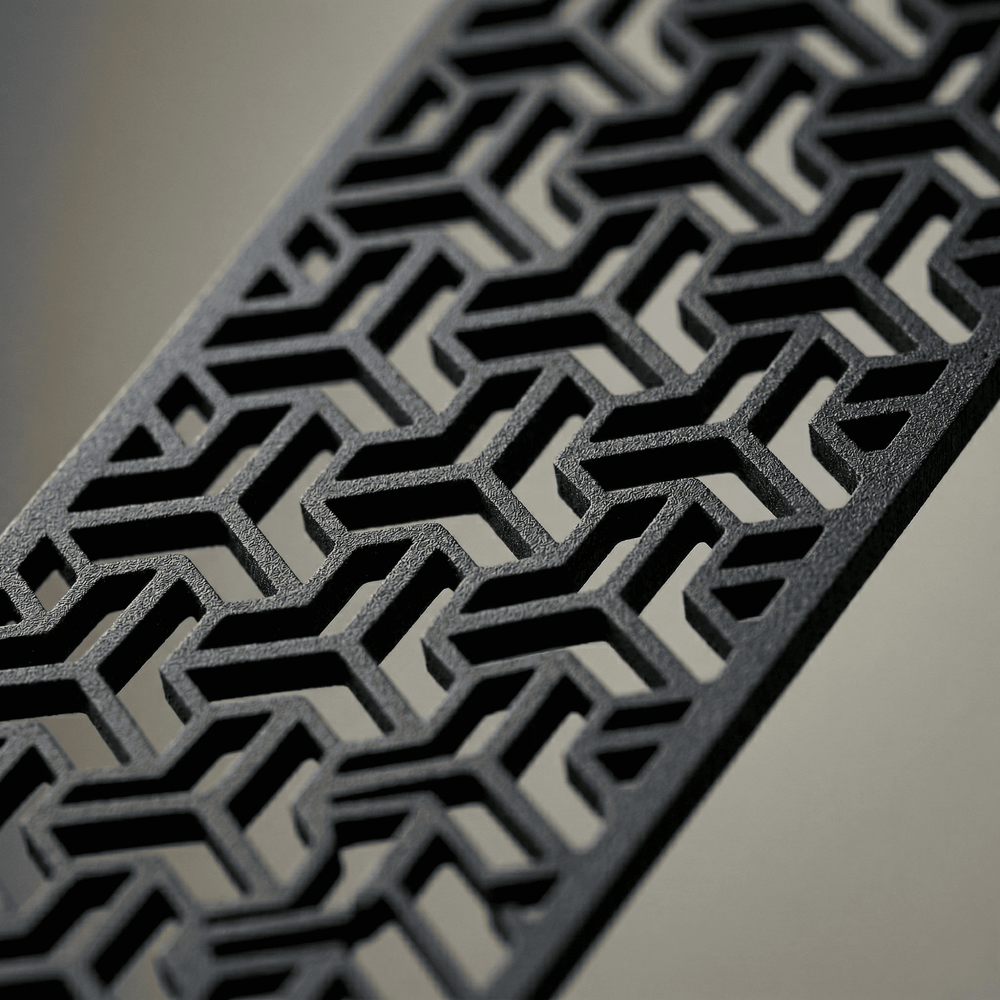Modern Geometric Illusion Bookmark | Matte Black